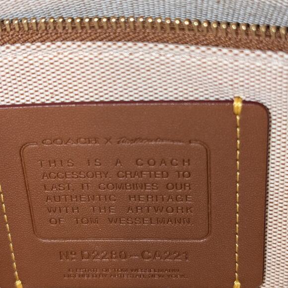 Limited Edition Coach x Tom Wesselmann Large Turnlock Pouch or iPad Sleeve CA221 - Picture 7 of 10